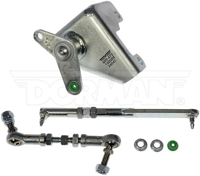 600-472 – DORMAN Transfer Case Shift Linkage, OE Replacement Silver With 135 Millimeter Linkage Rod/ Bracket/ Upper L...